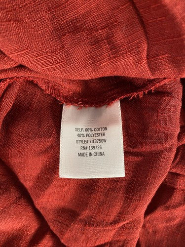 NEW Blue Rain Women's Red Bell Sleeve Blouse Top Sz XS image 4