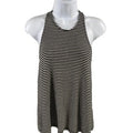 Athleta Women's Black/White Striped Crossroads High Neck Tank Top - XXS