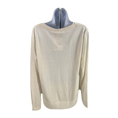 NEW Gear Women's White Knit Gonzaga Chicago Sweatshirt - M image 2