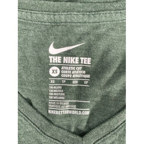 Nike Women's Green MSU Spartans Short Sleeve V-Neck T-Shirt - XS image 3