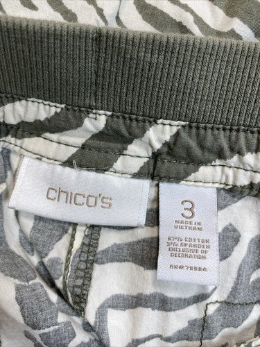 Chico's Women's Green/White Lightweight Skirt - 3/16 image 3