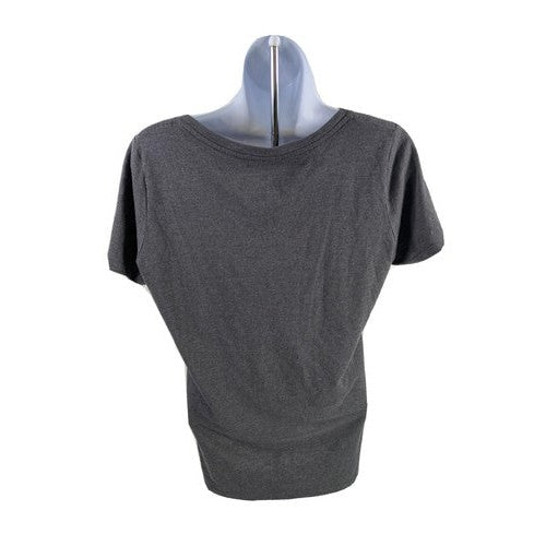 Nike Women's Gray MSU College Playoffs V-Neck Athletic Cut T-Shirt - L image 2