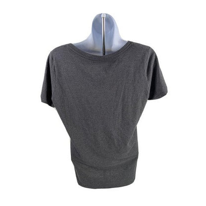 Nike Women's Gray MSU College Playoffs V-Neck Athletic Cut T-Shirt - L image 2