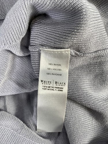 White House Black Market Women's Purple Raglan Ruched Neck Sweater Sz L image 4