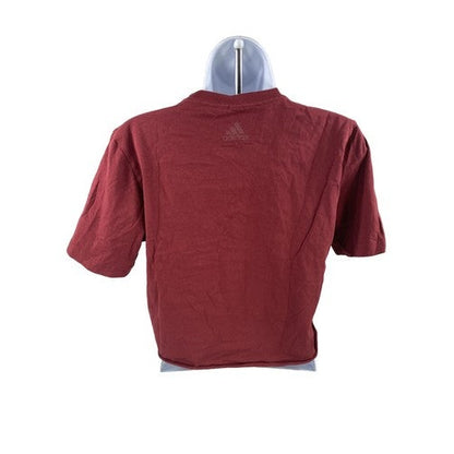 Adidas Women's Red Short Sleeve Crop T-Shirt - S image 2