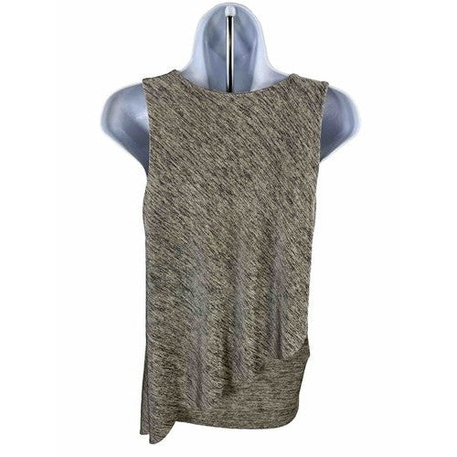 White House Black Market Women's Brown Sleeveless Asymmetrical Top - XS image 2