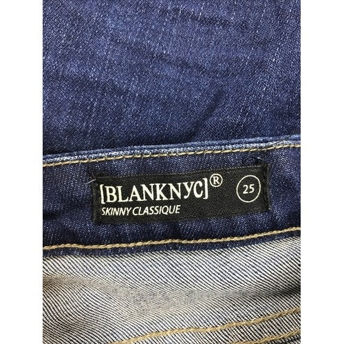 BlankNYC Women's Dark Wash Distressed Skinny Stretch Jeans - 25 image 3