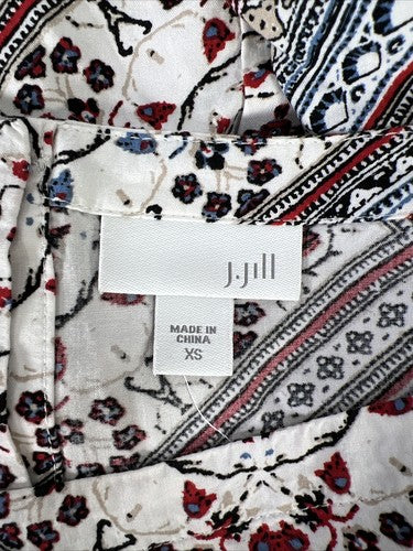 J. Jill Women's Multi-Color Paisley 3/4 Sleeve Top - XS image 3
