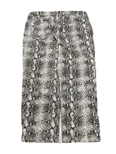 Chico's Platinum Women's Beige Snake Print Ankle Cropped Denim Jeans-2/12 image 2