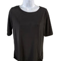 Chico's Women's Black Stretch Short Sleeve Top Shirt Sz 0/US S