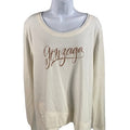 NEW Gear Women's White Knit Gonzaga Chicago Sweatshirt - M