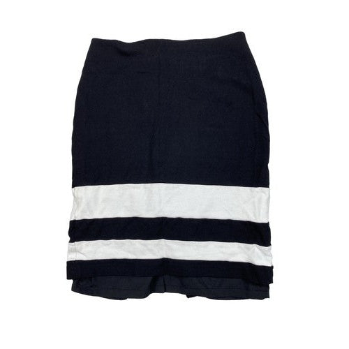 White House Black Market Women's Black Lined Straight Skirt - 0