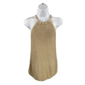 White House Black Market Women's Gold Sleeveless Sweater Sz XS