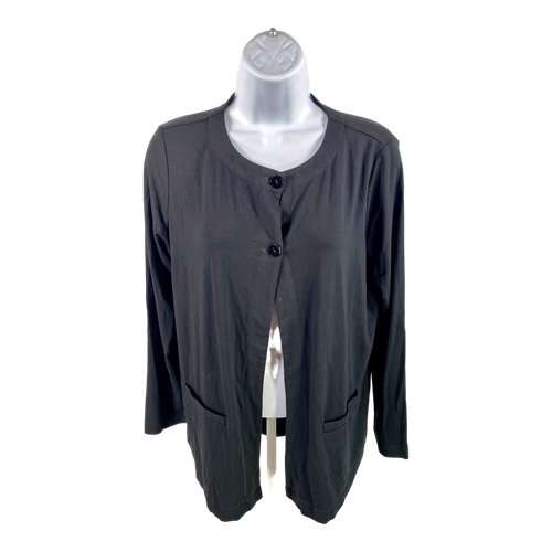 J.Jill Wearever Collection Women’s Black 2 Button Cardigan - S Petite