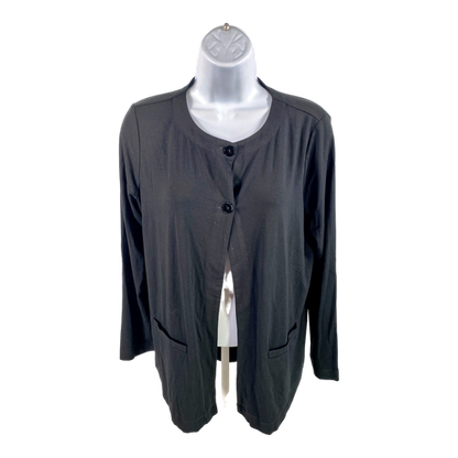J.Jill Wearever Collection Women’s Black 2 Button Cardigan - S Petite