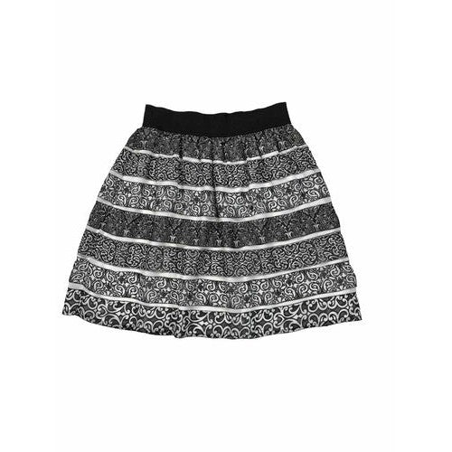 White House Black Market Women's Black Tiered Skirt - XXS