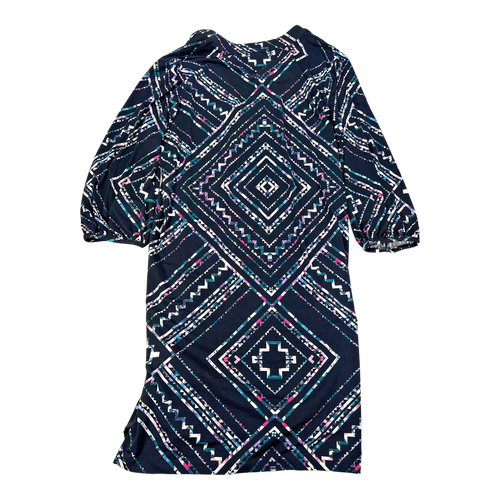 Banana Republic Women’s Black 3/4 Sleeve Geometric Shift Dress - S image 2