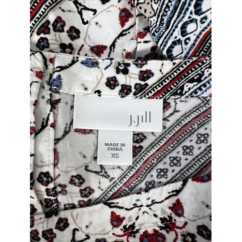 J. Jill Women's Multi-Color Paisley 3/4 Sleeve Top - XS image 3