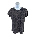 Athleta Women’s Black Daily Snake Print Short Sleeve T-Shirt - S
