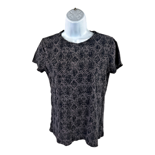 Athleta Women’s Black Daily Snake Print Short Sleeve T-Shirt - S