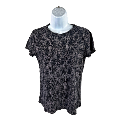 Athleta Women’s Black Daily Snake Print Short Sleeve T-Shirt - S