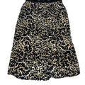 NEW Dressbarn Women's Brown Animal Print Midi Hi-Low Lined Skirt - XS