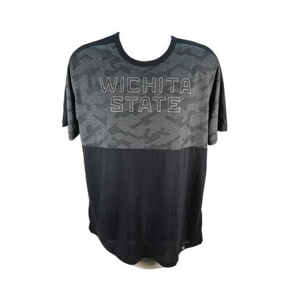 NEW Under Armour Men Black Wichita State Seamless Short Sleeve Shirt Sz L