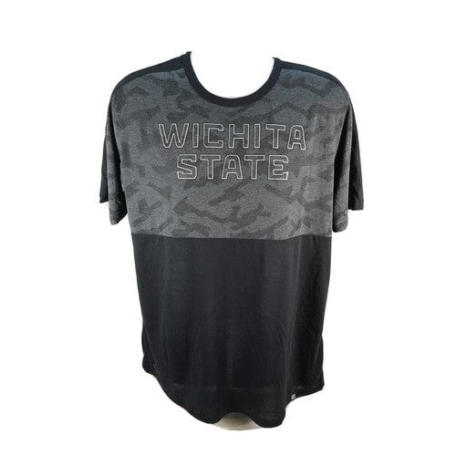 NEW Under Armour Men Black Wichita State Seamless Short Sleeve Shirt Sz L