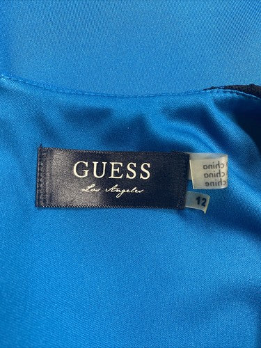 Guess Women's Blue Lace Accent Sleeveless Shift Dress - 12 image 3