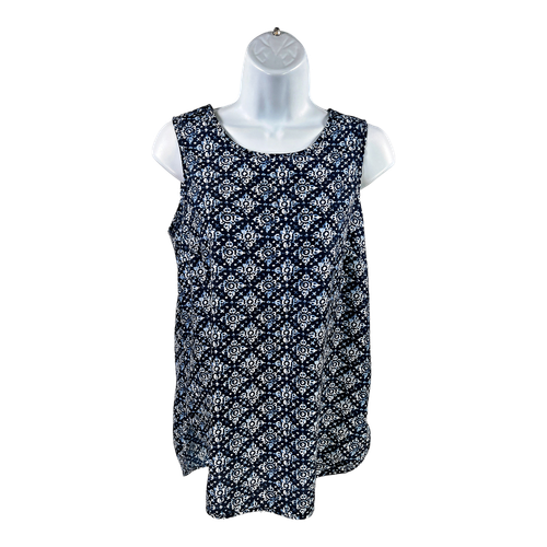 Michael Kors Women’s Blue Zipper Back Sleeveless Tank Top - S