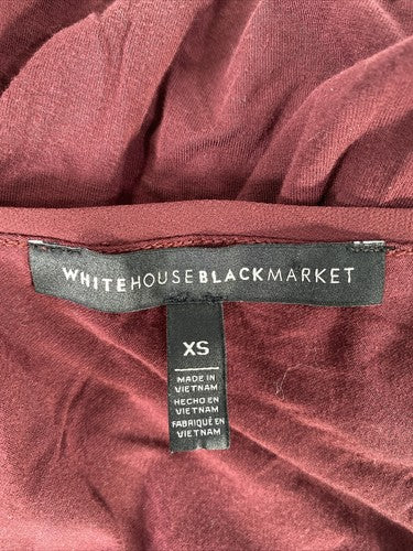 White House Black Market Women's Red Layered Boat Neck Top - XS image 3