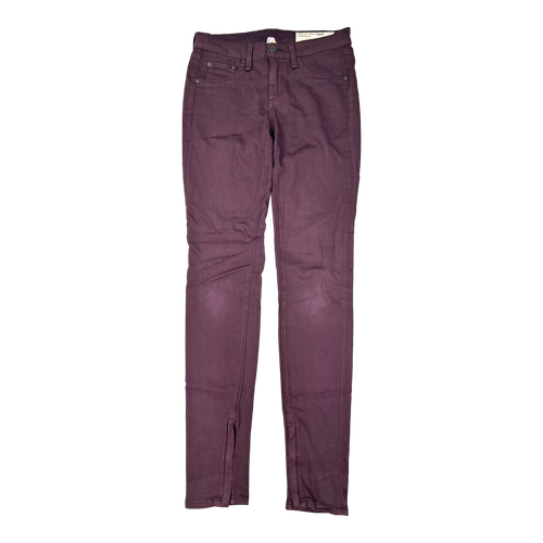 Rag and Bone Women’s Dark Purple Legging Zipper Ankle Pants - 26
