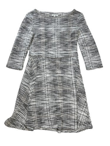 Max Studio Women's White/Black Tweed A-Line Dress - S