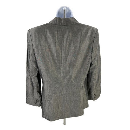 Ann Taylor Women's Gray Wool Blend One Button Blazer Jacket - 6 Petite image 2