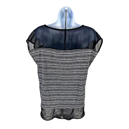 Ann Taylor Women’s Black/Gray Knit Tank Top - L image 2
