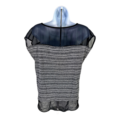 Ann Taylor Women’s Black/Gray Knit Tank Top - L image 2