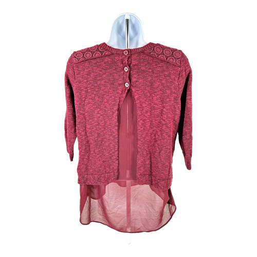 Lucky Brand Women’s Red Burgundy Layered Sweater - S image 2