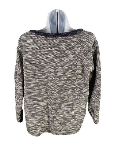 Coldwater Creek Women's Blue/White Terry Knit Sweater Sz M image 2