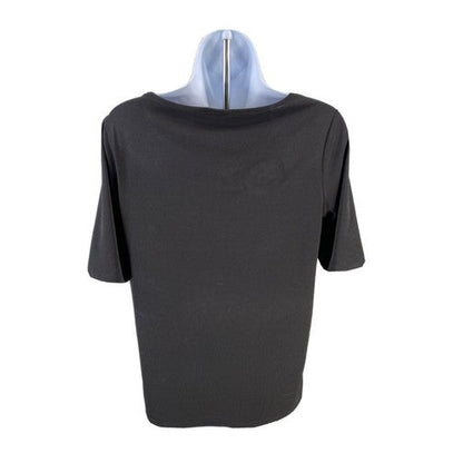 Chico's Women's Black Stretch Short Sleeve Top Shirt Sz 0/US S image 2