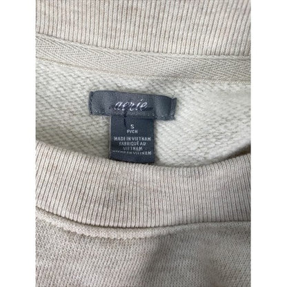 Aerie Women's Ivory Star Graphic Terry Knit Pullover Sweater Sz S image 3