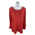 NEW Ann Taylor Women's Red Ruffle Sleeve Thin Knit Sweater - M