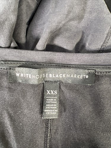 White House Black Market Women's Black Sandwash Dolman Tunic T-Shirt -XXS image 3