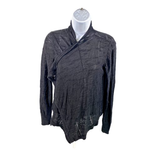 Lucky Brand Women’s Black Thin Knit Long Sleeve Cardigan Sweater - S