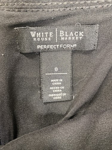 White House Black Market Women's Black Perfect Form Straight Skirt Sz 0 image 3