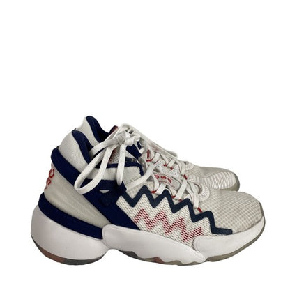 Adidas Men's White USA Donovan Mitchell FY0872 Lace Up Sneakers - 5.5