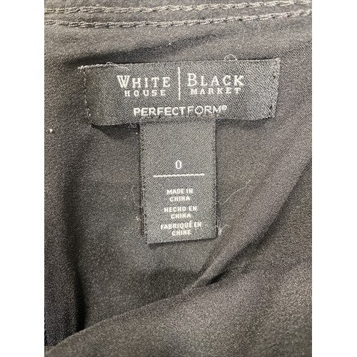 White House Black Market Women's Black Perfect Form Straight Skirt Sz 0 image 3