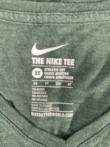 Nike Women's Green MSU Spartans Short Sleeve V-Neck T-Shirt - XS image 3