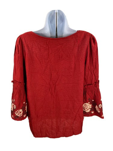 NEW Blue Rain Women's Red Bell Sleeve Blouse Top Sz XS image 2