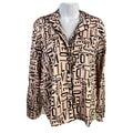 NEW Victoria's Secret Women's Pink Love Print Button Up Sleep Shirt Sz XS