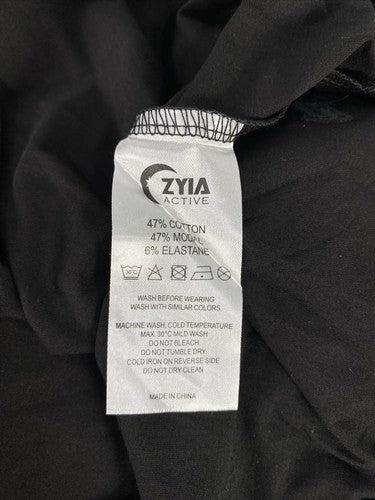 NEW Zyia Active Men's Black Athletic Cutoff Split T Tank - S image 4